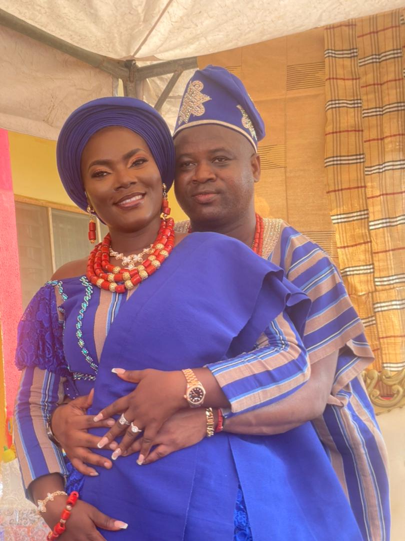 Royal Blue Aso-Oke detail 2
