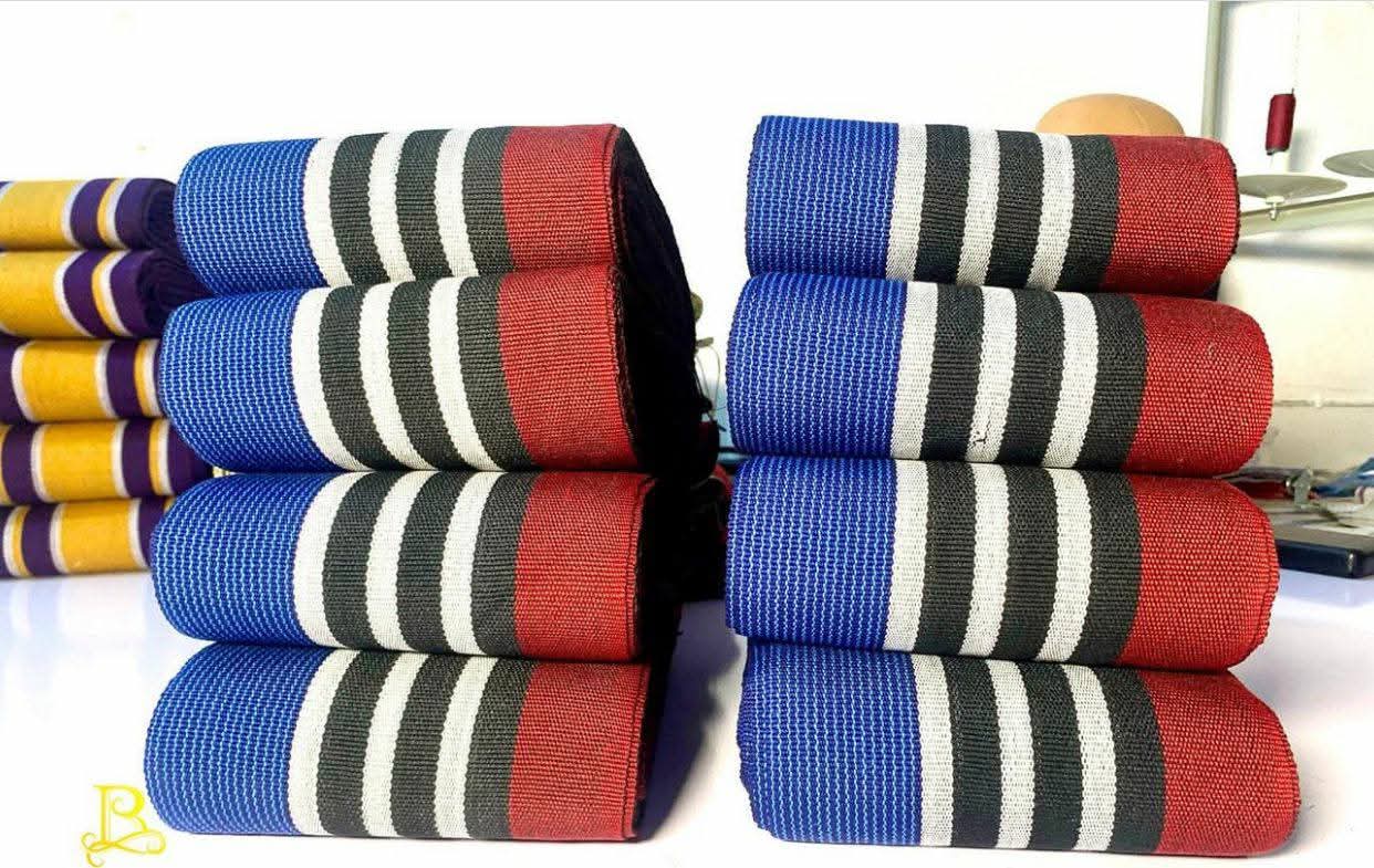 Royal Blue Aso-Oke detail 4